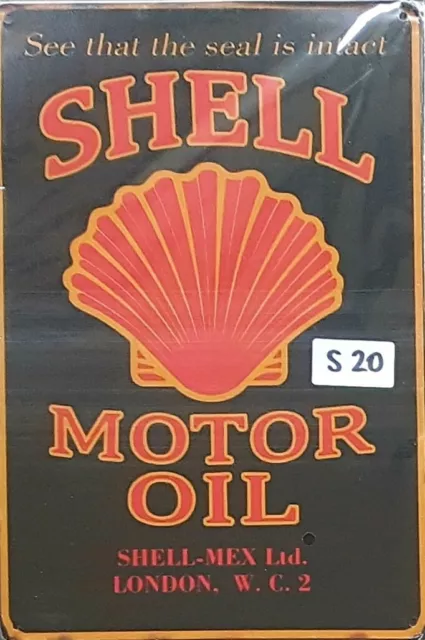 Shell Motor Oil Retro Vintage Metal Tin Signs Bar Shed & Man Cave Sign AU Seller