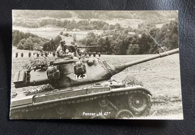Foto Postkarte Panzer Bundeswehr M47