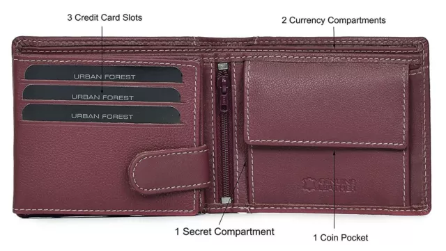 Bi-Fold RFID Blocking Leather Wallet for Men In Wooden Gift Box Oliver Brown 2