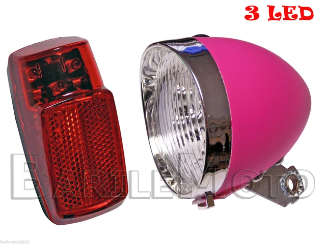 Kit Fanalino Anteriore+ Posteriore Luce Led-Bici Olanda- City - Foto 11