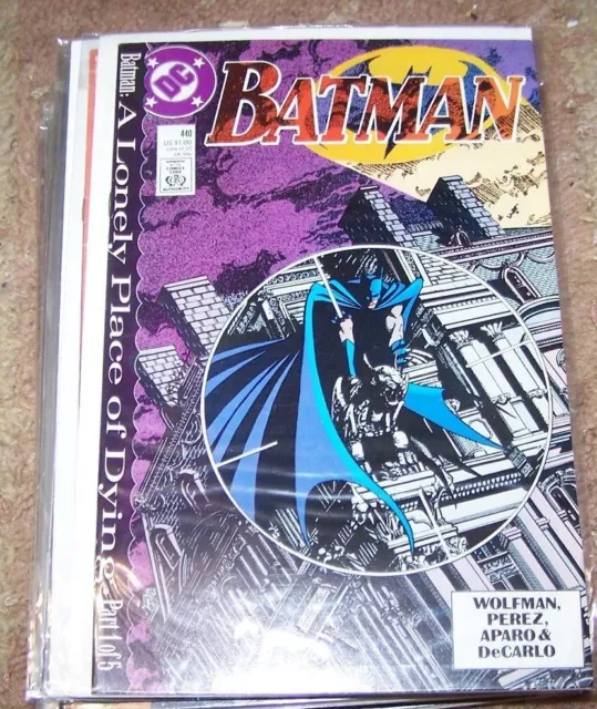 BATMAN #440 1989 dc a lonely palce of dying pt 1 +tim drake intro KEY  two face