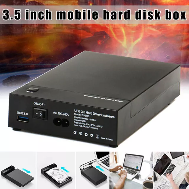 External Triple SATA IDE HDD Docking Station 3.5''/2.5''Hard Drive Card Reade MB