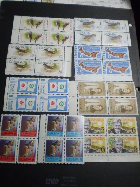 Canada #496-504 Blocks Of 4    Mnh