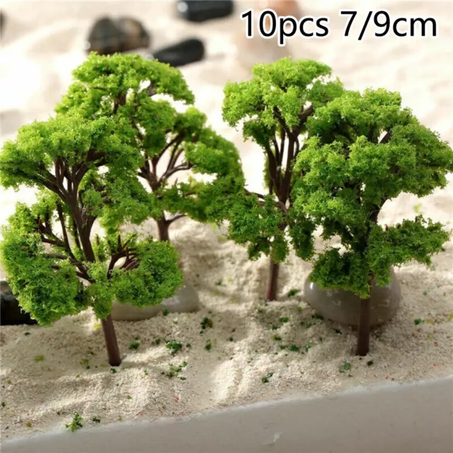 10PC 9cm Trees Model Garden Wargame Train Railway Architectural Scenery Layout