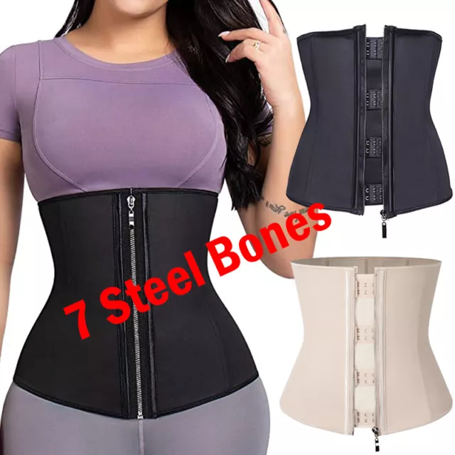 Zipper Women Corset Waist Trainer Tummy Girdle Belt Body Shaper Training Trimmer