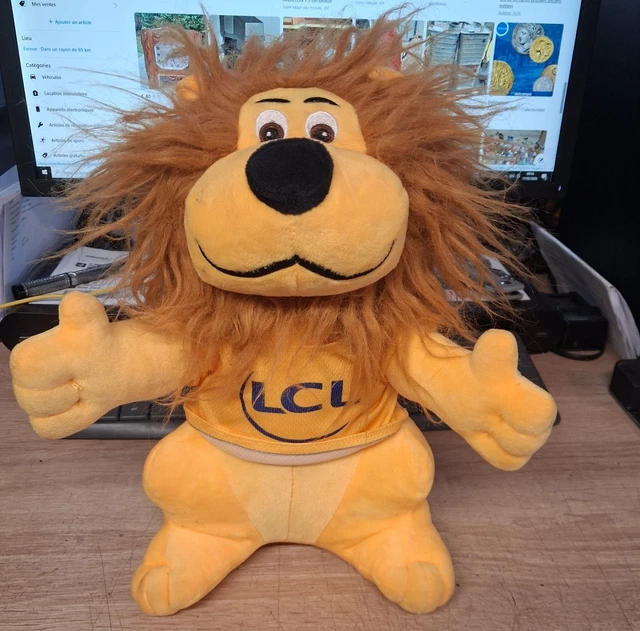 E7 Peluche Lion Mascotte LCL 2023 Tour De France Cyclisme Maillot Jaune