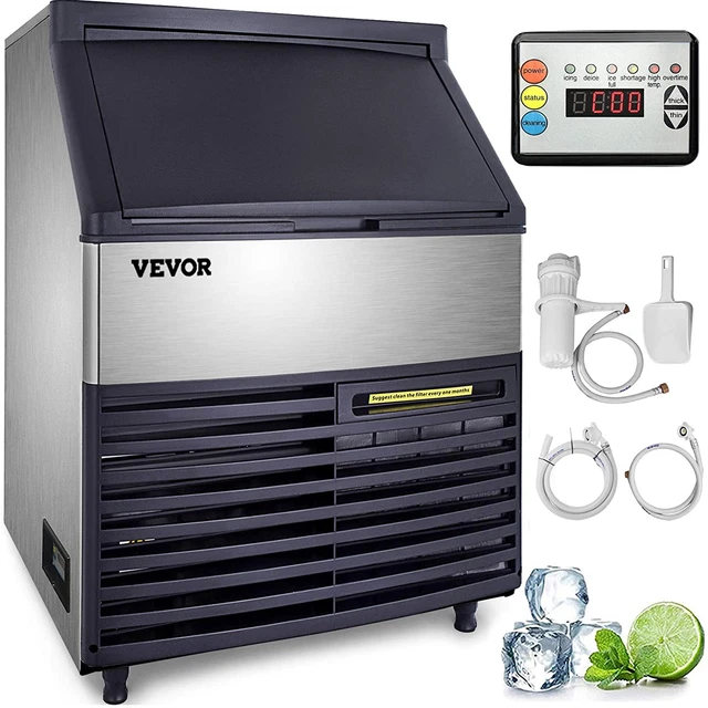 110V Commercial Ice Maker Machine 440LBS/24H ETL Approved Stainless Steel Ice Ma