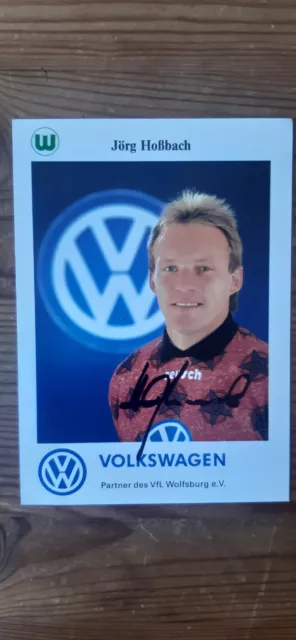 Jörg Hoßbach Autogrammkarte VFL Wolfsburg Original Signiert