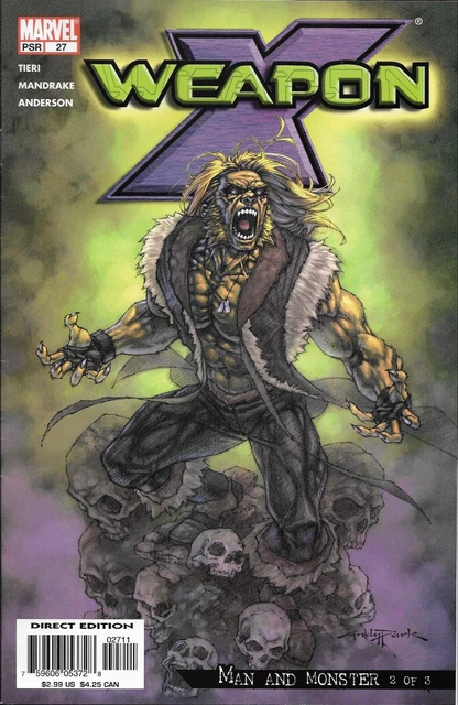 Weapon X #27 Comic Sabretooth Cover October 2004 Marvel Comics