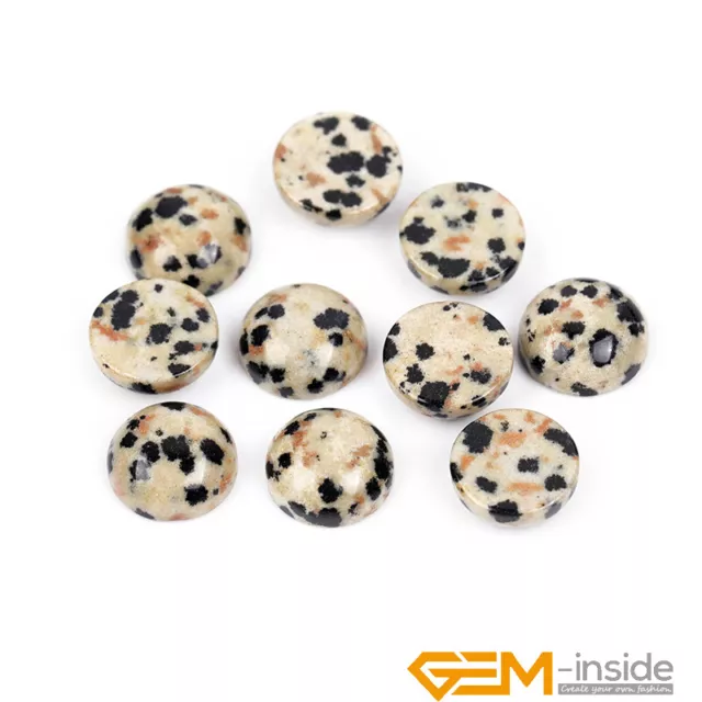 Natural Gemstone Dalmation Jasper CAB Cabochon Beads For Jewelry Making 5 Pcs YB