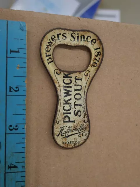 1900s PICKWICK ALE & STOUT TIN LITHO OPENER/SIGN-HAFFENREFFER BOSTON MASS-NICE!!