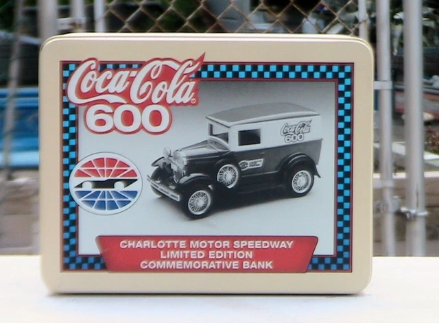 Racing Champions Coca Cola 600 Van Tin Die Cast Bank