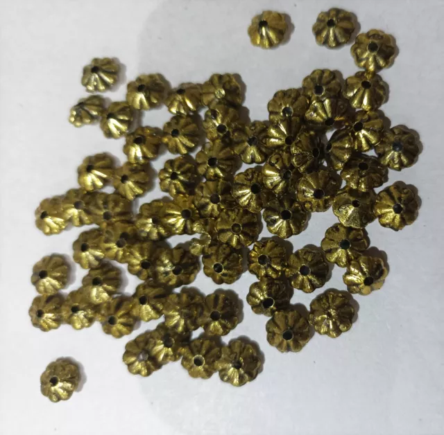 300 Round Spacer Beads Antique Gold Plated Acrylic 8 x 6mm Craft & Jewellery