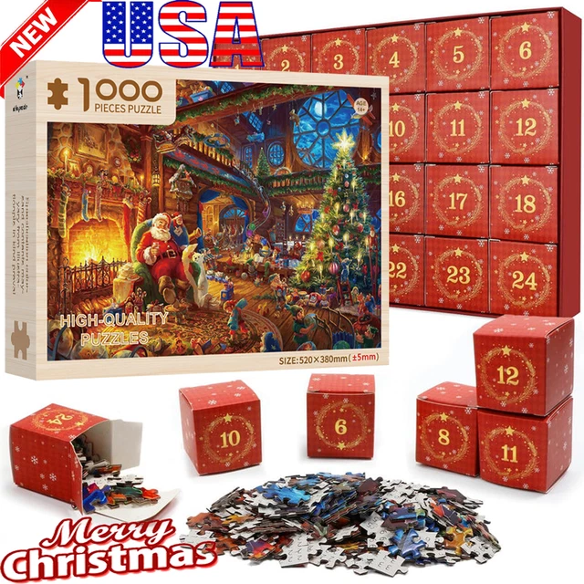2024 ADVENT CALENDAR Christmas Jigsaw Puzzles 1000 PiecesSanta's