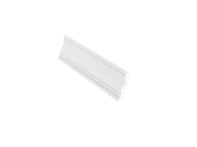 Lot de 3 corniches plafond en polystyrène L290 x H6 cm blanc - TOSCRIA
