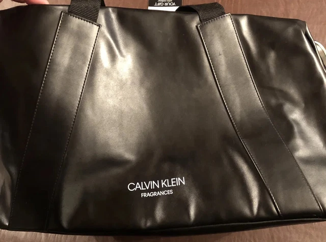 CALVIN KLEIN Fragrances Weekender Travel Duffle Gym Bag Black color NWT READ