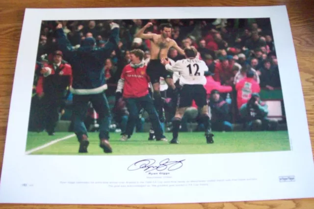 Ryan Giggs Signed FA Cup Wonder Goal Ltd Edition 182/250 Print AFTAL/UACC RD