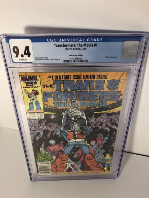 Transformers The Movie 1 CGC 9.4  Newsstand 1st Galvatron, Arcee, & Unicorn 👀