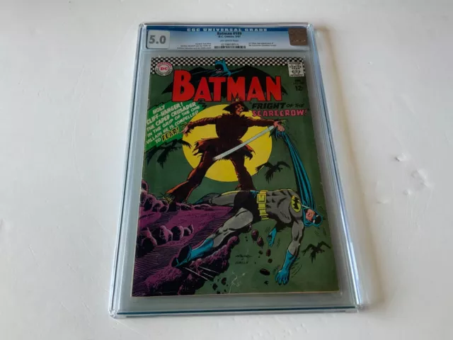 Batman 189 Cgc 5.0 1St Silver Age Scarecrow Jonathan Crane Dc Comics 1967