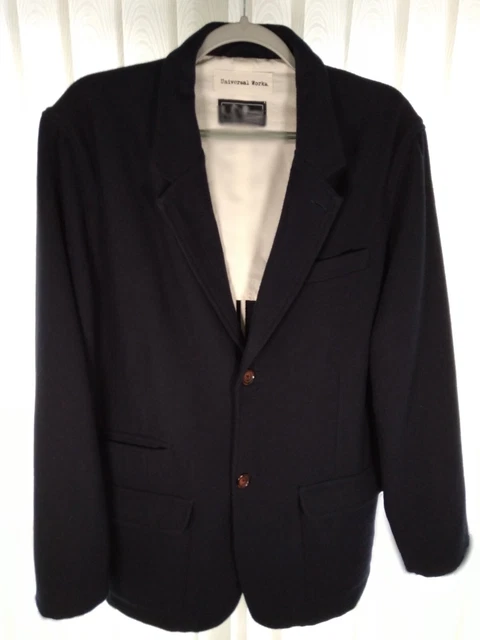 UNIVERSAL WORKS Men's Navy Blue Jacket Blazer Wool Size XXL