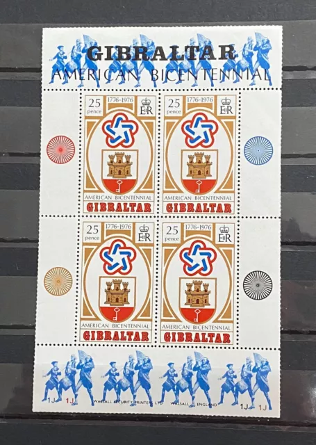 Gibraltar 1976 Arms & Emblem Of Gibraltar Souvenir Sheet MNH K531