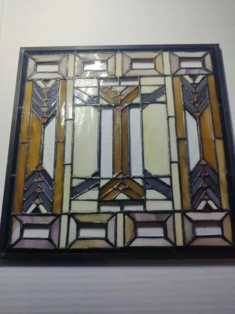 Stained Glass Window Square  Hand Arts And Crafts Heavy 10 Inches by 10 Inches