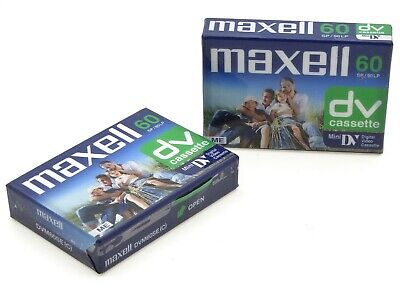 Nuevas cintas de video Maxell DV-60 mini DV (Paquete de 2) - Calidad superior - Publicación gratuita en el Reino Unido