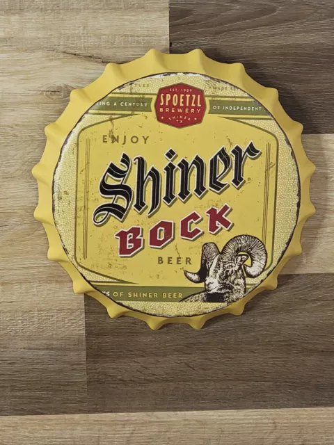 Shiner Beer Shiner Texas Vintage Style Round Metal Sign Man Cave Bar  Decor Sign