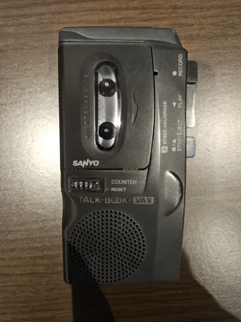 Sanyo Talk-Book VAS Microcassette Voice Recorder TRC-570M - Dictaphone