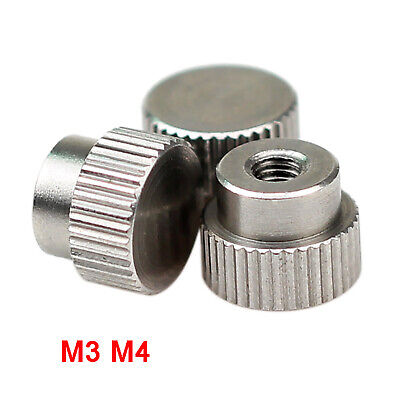 M3 M3.5 M4 alta tipo zigrinato Pollice DADI IN ALLUMINIO HAND GRIP MANOPOLE noce fine Chiusa 