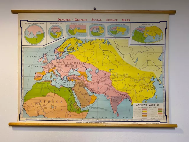 Vintage Denoyer Geppert "Ancient World" Map