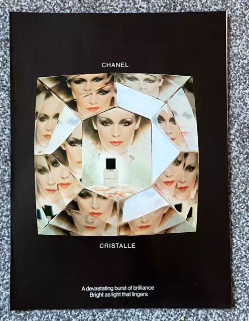 Vintage Original Early 1980's Vogue Magazine Chanel Cristalle