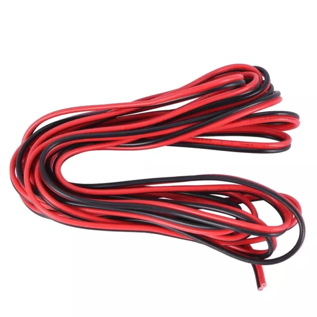 20  Per 3 Meter Red Black Zip Wire Awg Cable  Ground Stranded Copper Car I1S8