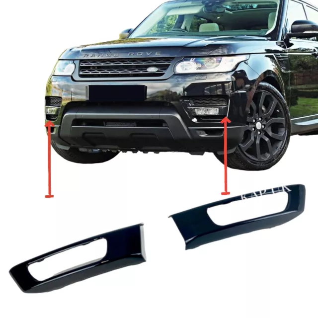 Fit Range Rover Sport Front Fog Lamp Covers Dynamic Gloss Black L494 2014-18