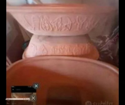 ARROSTI cm.34 PENTOLA TERRACOTTA Romertopf per POLLO 