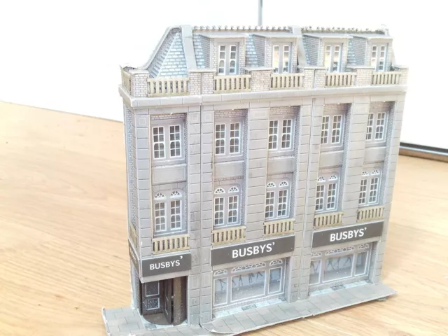 Metcalfe Flatbacked Card Busby's Buildings for Hornby OO Gauge Sets