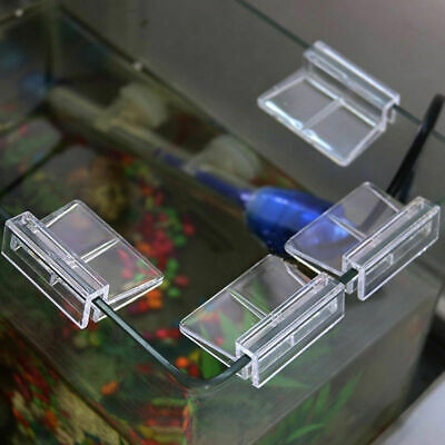4PC Plastic Clips Glass Cover Support Holder Aquarium Fish Tank 6mm New #U704 YG