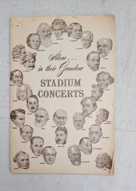 1960's Stadium Concerts Review Official Program For The Stadium Concerts