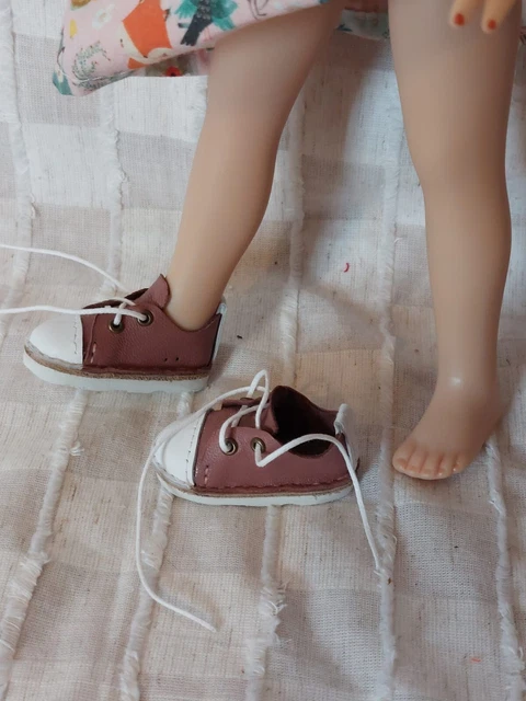 les chaussures  d'artist en cuir compatibles poupée -  effner - little darling