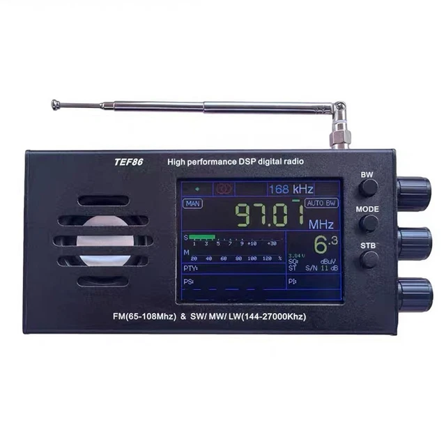 Radio numérique TEF86 DSP FM SWMWLW écran tactile et fonction de signal muet