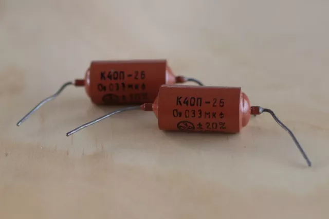 (Lot of 10 pieces)  K40R-2  0.033uf  400V  Paper in Oil Capacitor