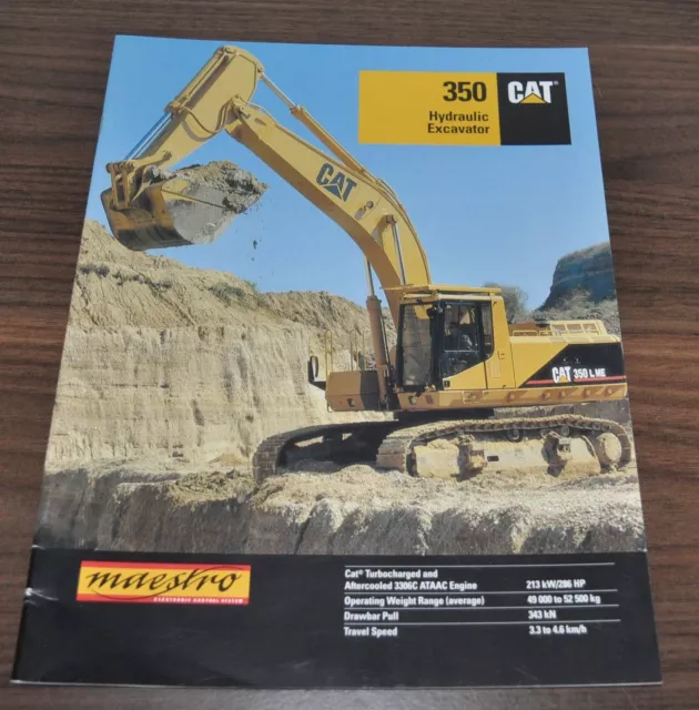 Caterpillar 350 Excavator Cat Specification Technical Data Brochure Prospekt