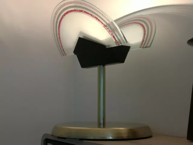 Lampada vintage da tavolo terra design Mauro Marzollo ottone vetro Murano 70/80 2