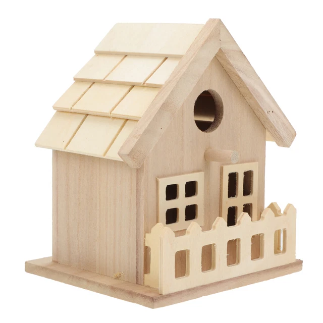 Kit Créatif Avec Peinture Pinceaux Kit DIY Maison Oiseau HOVIBU 2 Pièces - Nichoir En Bois à Monter Et Peindre, Activité Manuelle Enfant