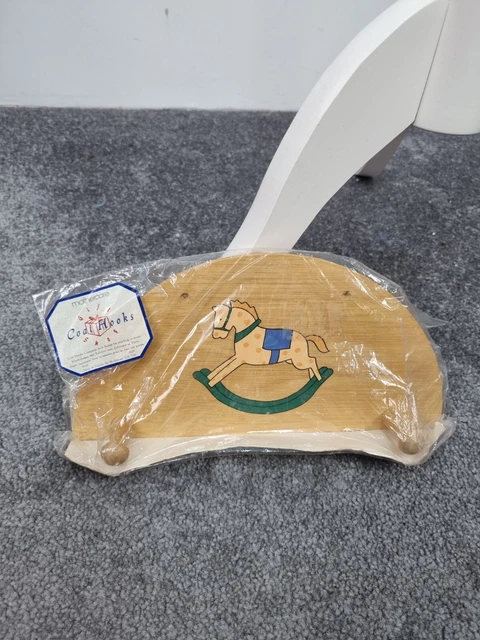 NEW VINTAGE MOTHERCARE Coat Hook Wooden Rocking Horse kids 9.90