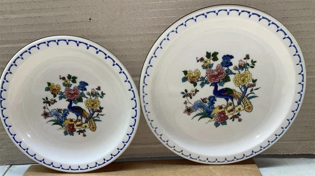 2 sizes Milwaukee Road Railroad Peacock Syracuse china dining car round plates