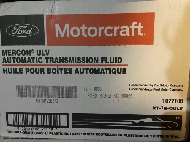  Replacement Automatic Transmission Fluid ATF Kit Mercon ULV -  Quart (also fits p/n XT-12-QULV-Set6)