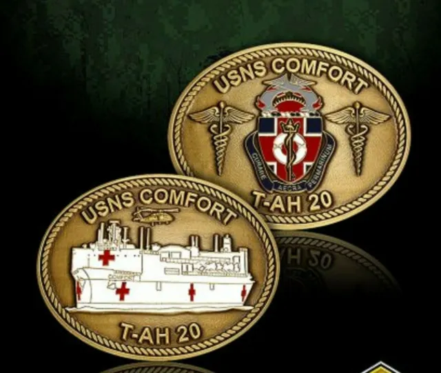 Navy Usns Comfort T-Ah 20 Hospital Ship 2.25" Challenge Coin