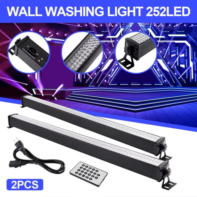 252 LED RGB Wall Wash Bar Light DMX512 DJ Disco Stage Party Show Display Lights