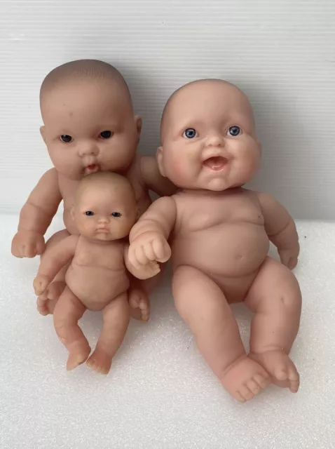 Berenguer baby dolls Set Of 3 Medium And Small Vinyl